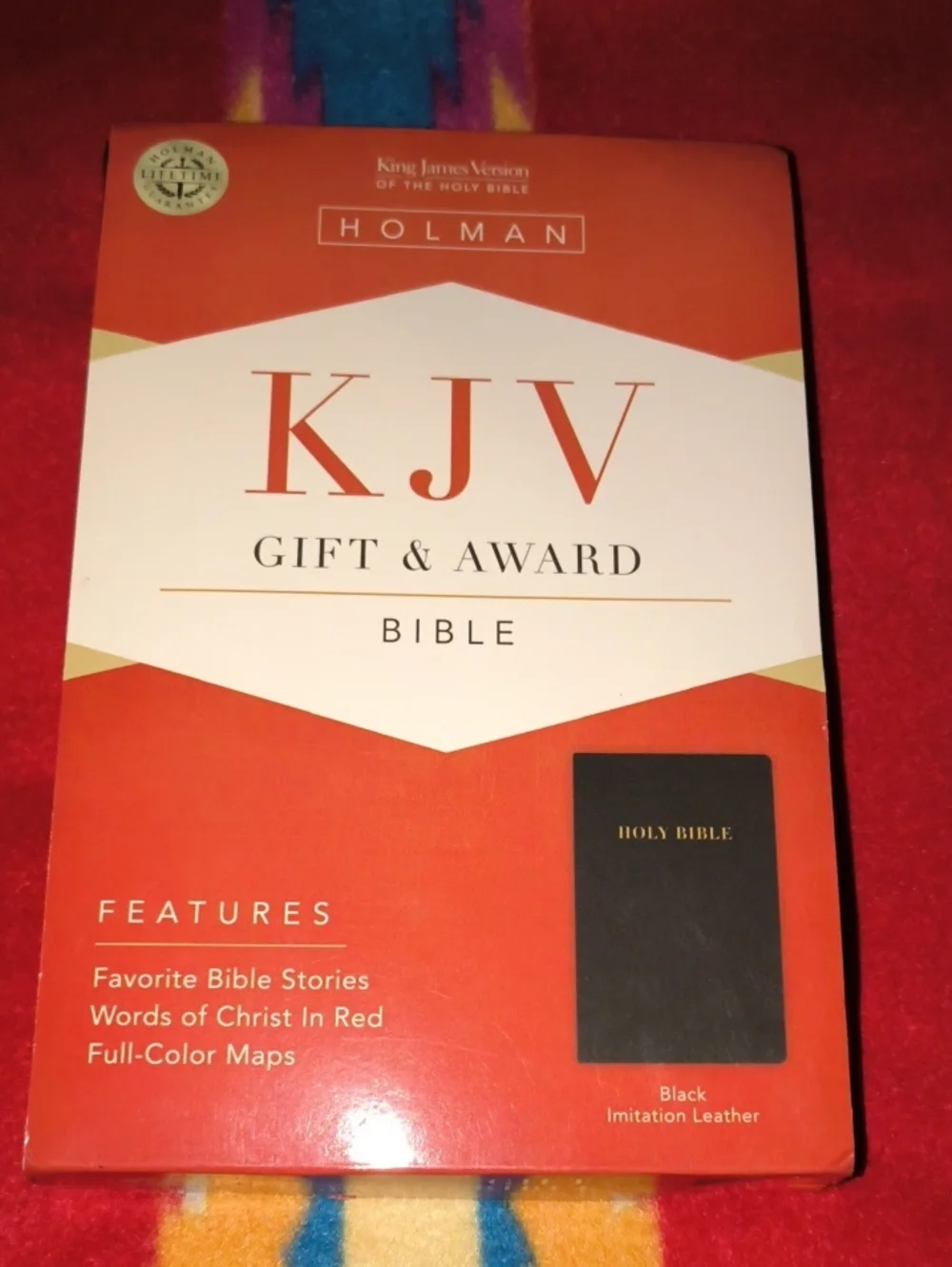 KJV Gift and Award Black Leather Bible New